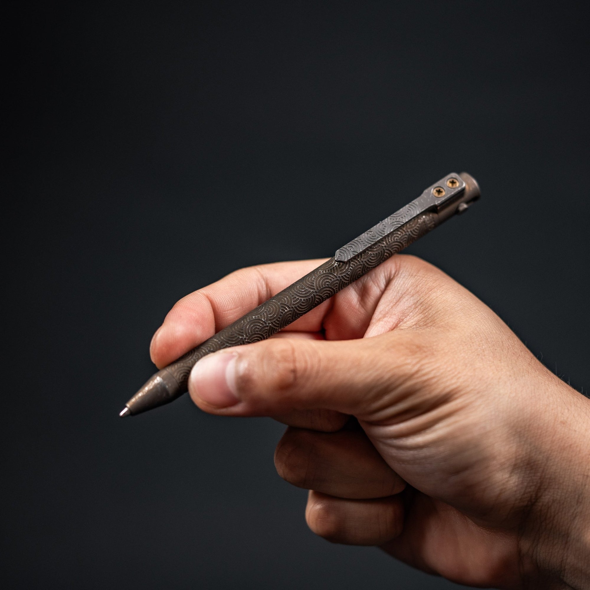 Drop Date (04/29): Nottingham Tactical x URBAN TB360™ Pen - Battle - Ground Two - Tone Ti Chaos Seigaiha™ w/ Milled Chaos Seigaiha™ Clip - URBAN EDC®