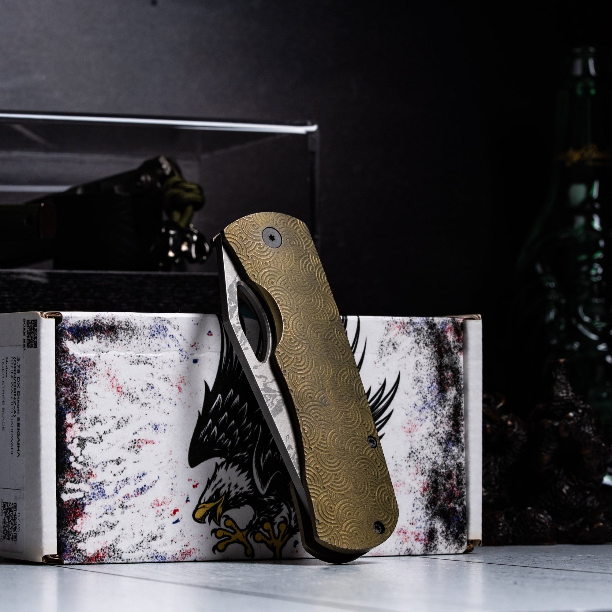 Drop Date (05/06): McNees x URBAN Dixon - Tiger - Striped Magnacut & Green Bronze Titanium w/ Chaos Seigaiha™ - URBAN EDC®