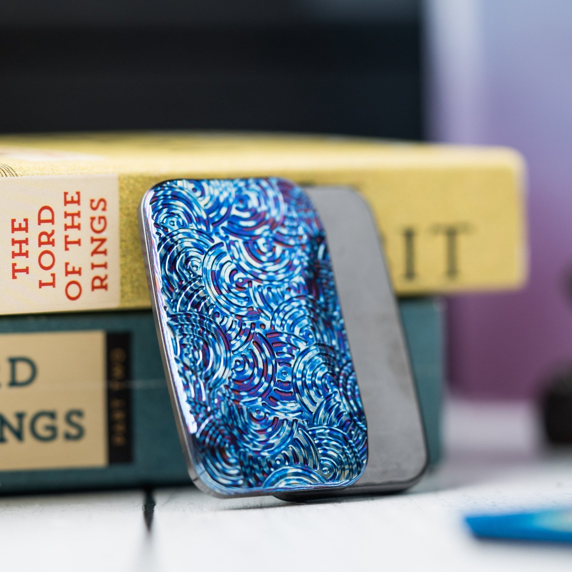 Drop Date (05/13): Magnus x URBAN Squashed Toad Fidget Slider - Timascus w/ Chaos Seigaiha™ & Zirc X - Plate - URBAN EDC®