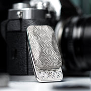 Drop Date (05/20): Magnus x URBAN Squashed Toad Fidget Slider - Stonewash Titanium w/ Chaos Seigaiha™ & SS Swiss Plates - URBAN EDC®