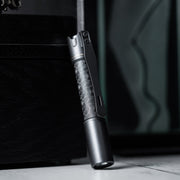 Drop Date (05/20): Reylight x URBAN Pineapple Mini Flashlight - Black Oil Ti Chaos Seigaiha™ w/ Milled Ti Clip - URBAN EDC®