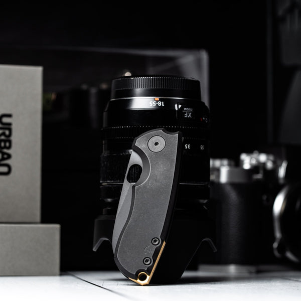 Drop Date (05/20): URBAN Jib - Blackwashed Vanax & Blackwashed Titanium Framelock w/ Bronze Backspacer - URBAN EDC®
