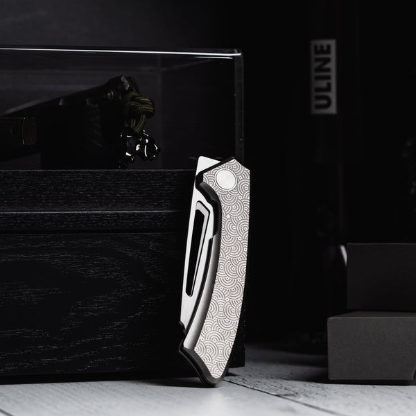 Drop Date (05/27): Gecko x URBAN Pictus V2 - Hand - Rubbed Vanax & Stonewashed Ti Chaos Seigaiha™ - URBAN EDC®