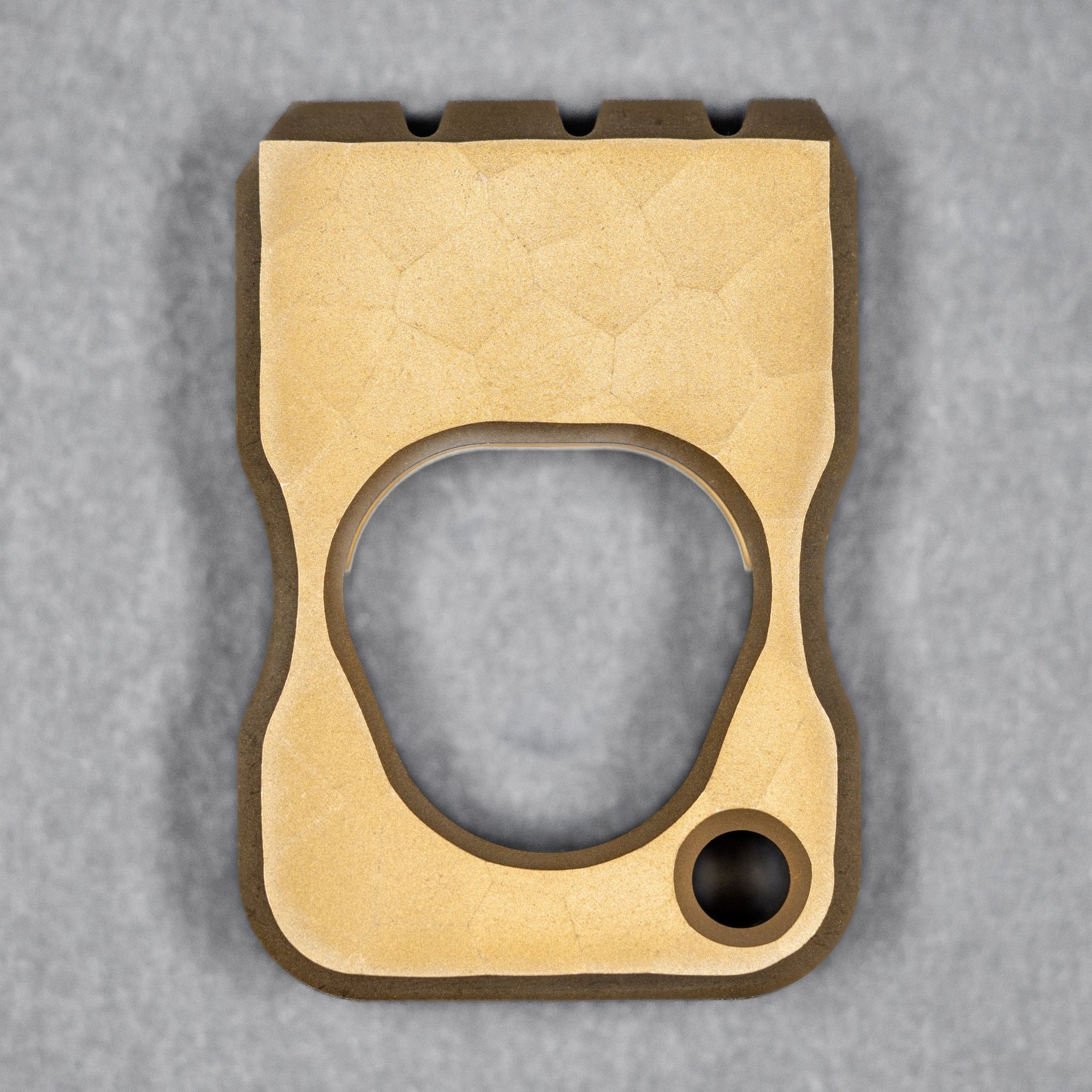 Drop Date (05/27): URBAN Fist Bump Bottle Opener - Stonewashed Brass w/ Hammered Texture - URBAN EDC®