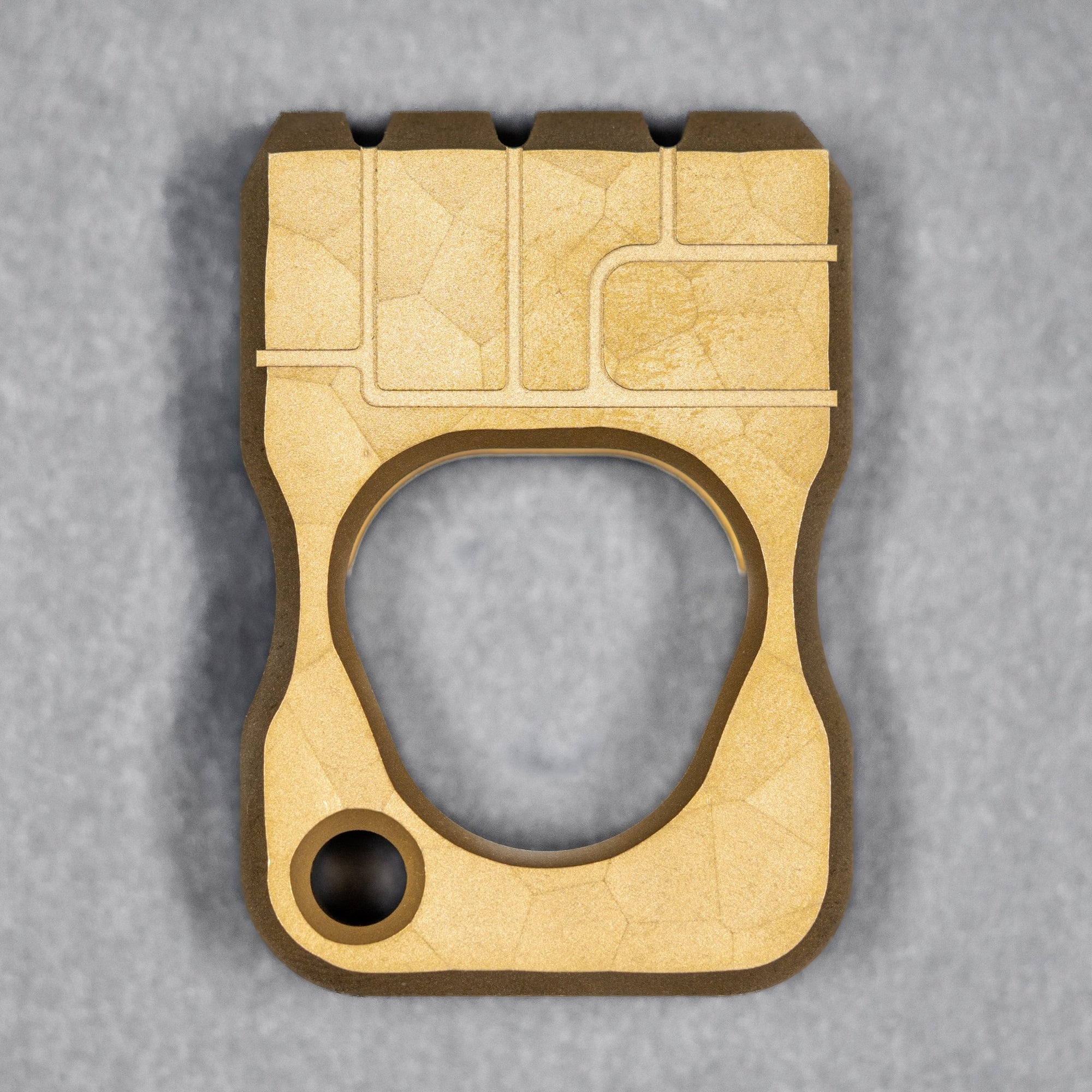 Drop Date (05/27): URBAN Fist Bump Bottle Opener - Stonewashed Brass w/ Hammered Texture - URBAN EDC®
