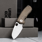Drop Date (05/27): URBAN Jib - Satin Magnacut & Green Micarta Linerlock w/ Titanium Backspacer - URBAN EDC®