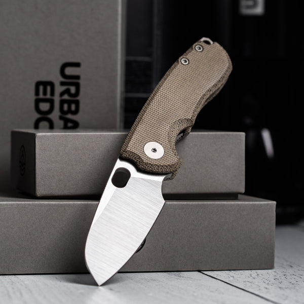 Drop Date (05/27): URBAN Jib - Satin Magnacut & Green Micarta Linerlock w/ Titanium Backspacer - URBAN EDC®