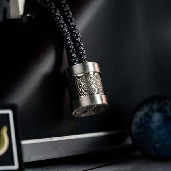 Drop Date (05/28): Collins Trace Manufacturing x URBAN 'The End' Bead - Nickel Silver Chaos Seigaiha - URBAN EDC®