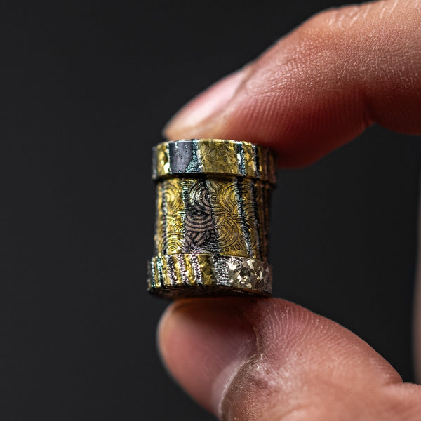 Drop Date (06/10): Collins Trace Manufacturing x URBAN 'The End' Bead - ZircuTi Chaos Seigaiha™ - URBAN EDC®