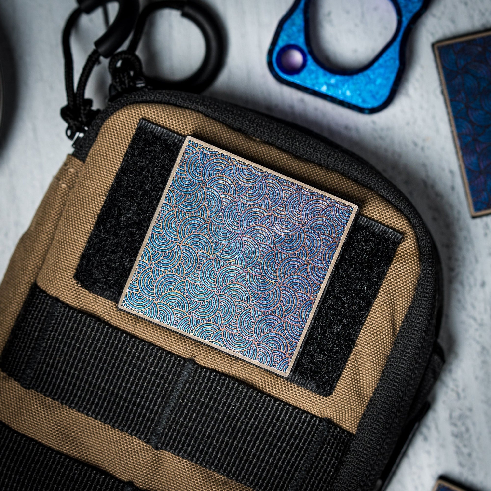 Drop Date (06/10): Limitless x URBAN Chaos Seigaiha™ Titanium Square Patch - 2x2 - URBAN EDC®