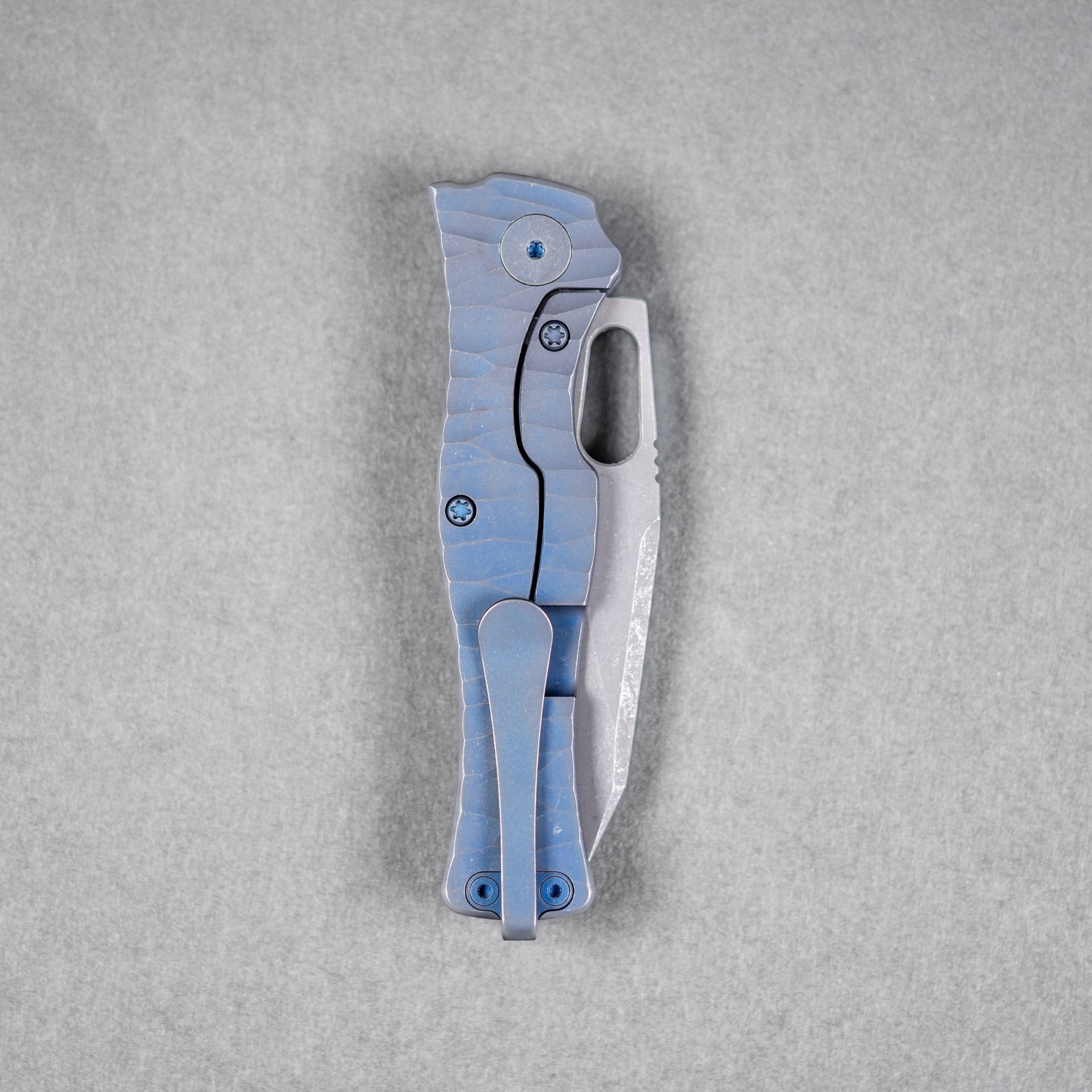 Drop Date (06/10): URBAN Castellan Non - Flipper - Acid - Etched Vanax & Darkwashed Blurple Titanium w/ Rock Texture - URBAN EDC®