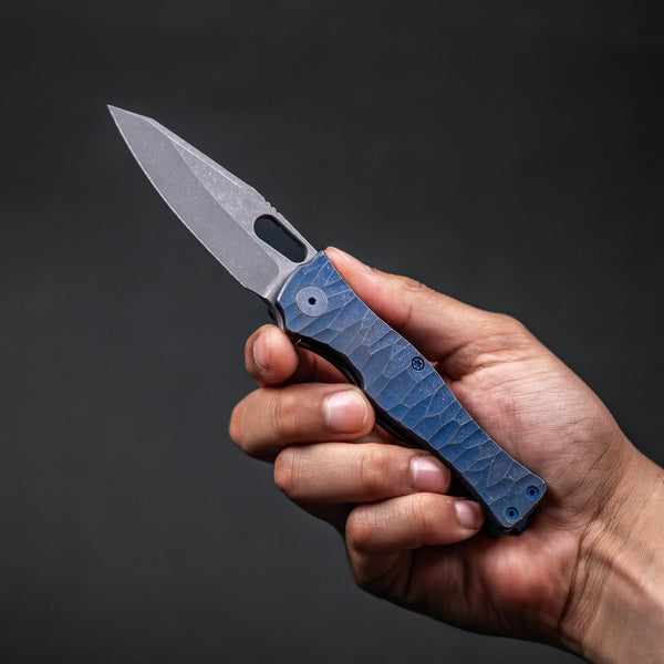 Drop Date (06/10): URBAN Castellan Non - Flipper - Acid - Etched Vanax & Darkwashed Blurple Titanium w/ Rock Texture - URBAN EDC®