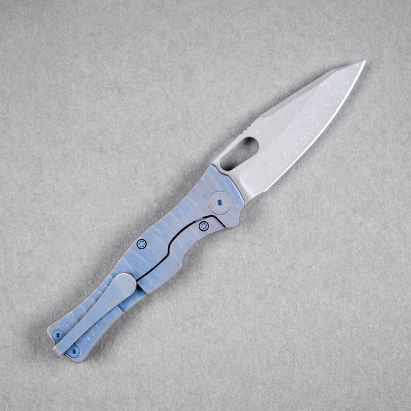 Drop Date (06/10): URBAN Castellan Non - Flipper - Acid - Etched Vanax & Darkwashed Blurple Titanium w/ Rock Texture - URBAN EDC®