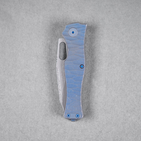 Drop Date (06/10): URBAN Castellan Non - Flipper - Acid - Etched Vanax & Darkwashed Blurple Titanium w/ Rock Texture - URBAN EDC®