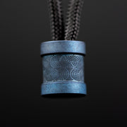 Drop Date (06/17): Collins Trace Manufacturing x URBAN 'The End' Bead - Blue Titanium Chaos Seigaiha™ - URBAN EDC®