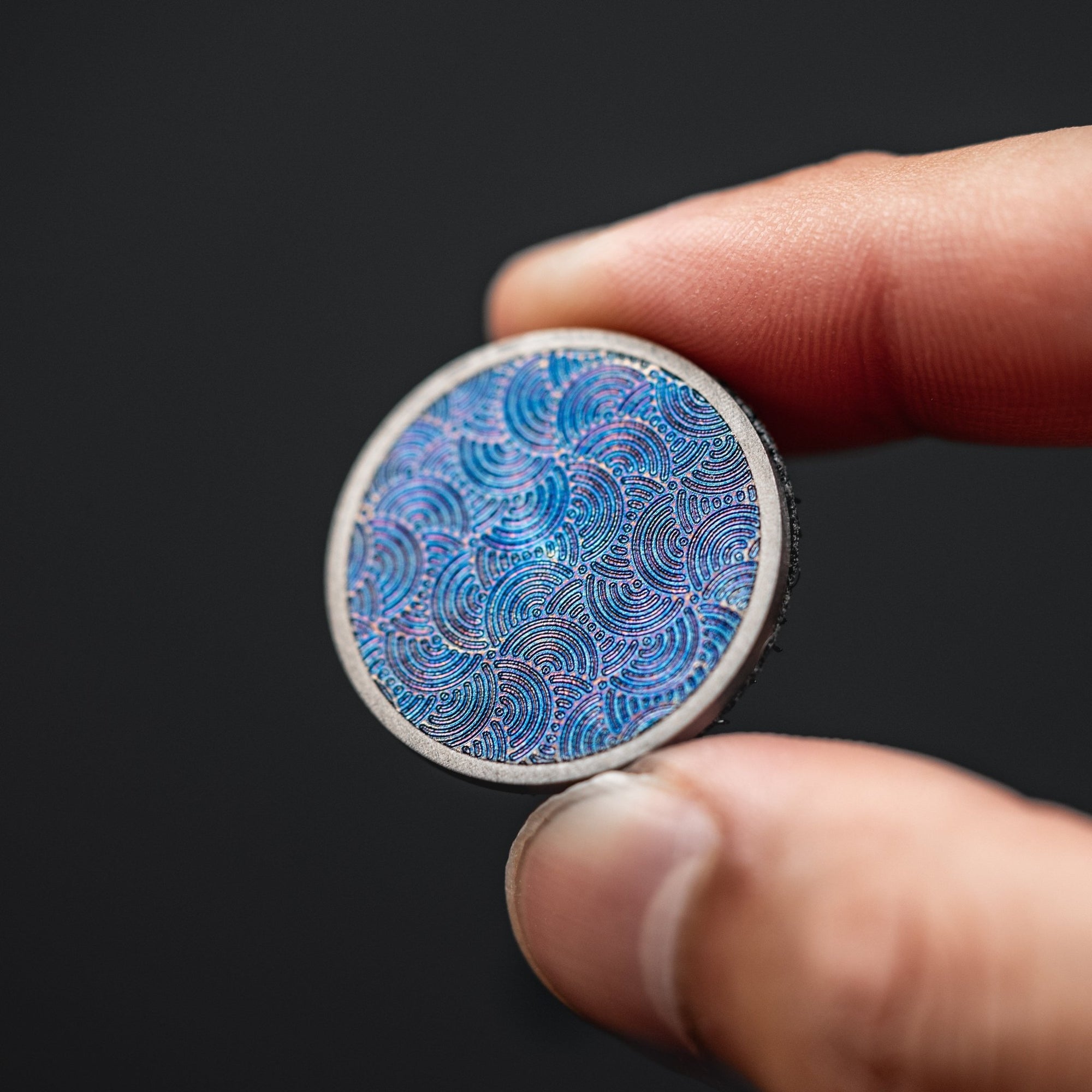 Drop Date (06/17): Limitless x URBAN Chaos Seigaiha™ Titanium Round Patch - URBAN EDC®