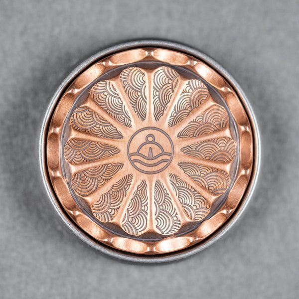 Drop Date (06/17): Umburry x URBAN Mid-Size Spoked Haptic Coin - Copper & Titanium - URBAN EDC®