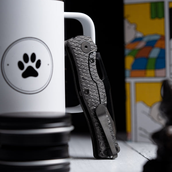 Drop Date (06/17): URBAN Castellan Non-Flipper - Dark-Rubbed Vanax & Darkwashed Titanium w/ Dragon Scale - URBAN EDC®