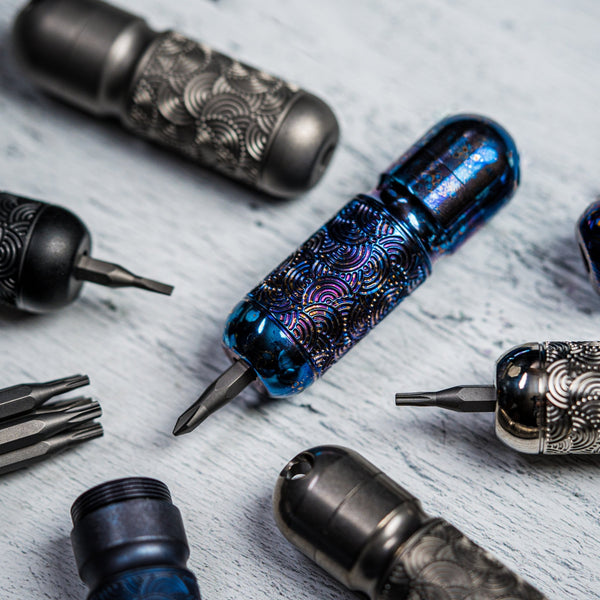 Drop Date (06/24): Audacious Concept x URBAN Tool XS - Titanium w/ Chaos Seigaiha™ - URBAN EDC®