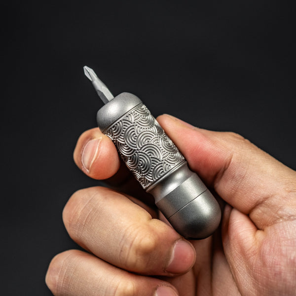 Drop Date (06/24): Audacious Concept x URBAN Tool XS - Titanium w/ Chaos Seigaiha™ - URBAN EDC®