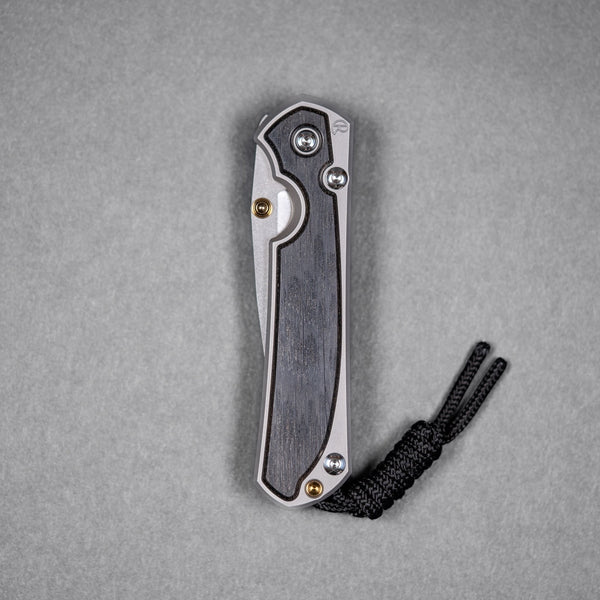 Drop Date (06/24): Chris Reeve Small Sebenza 31 - Drop Point Magnacut & Glass Blasted Titanium w/ Bog Oak Inlay - URBAN EDC®