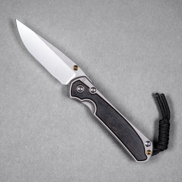 Drop Date (06/24): Chris Reeve Small Sebenza 31 - Drop Point Magnacut & Glass Blasted Titanium w/ Bog Oak Inlay - URBAN EDC®