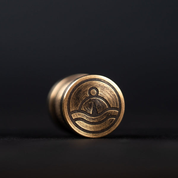 Drop Date (06/24): Collins Trace Manufacturing x URBAN 'The End' Bead - Aged Brass Chaos Seigaiha™ - URBAN EDC®
