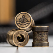 Drop Date (06/24): Collins Trace Manufacturing x URBAN 'The End' Bead - Aged Brass Chaos Seigaiha™ - URBAN EDC®