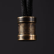 Drop Date (06/24): Collins Trace Manufacturing x URBAN 'The End' Bead - Aged Brass Chaos Seigaiha™ - URBAN EDC®