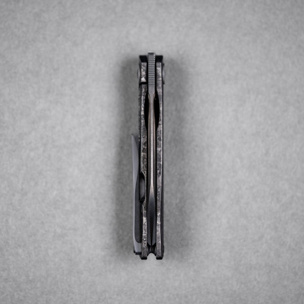 Drop Date (06/24): URBAN Chimarra - Belt Satin DLC Magnacut & Black Crystal Titanium w/ Zirc Pivot Collar & Clip - URBAN EDC®