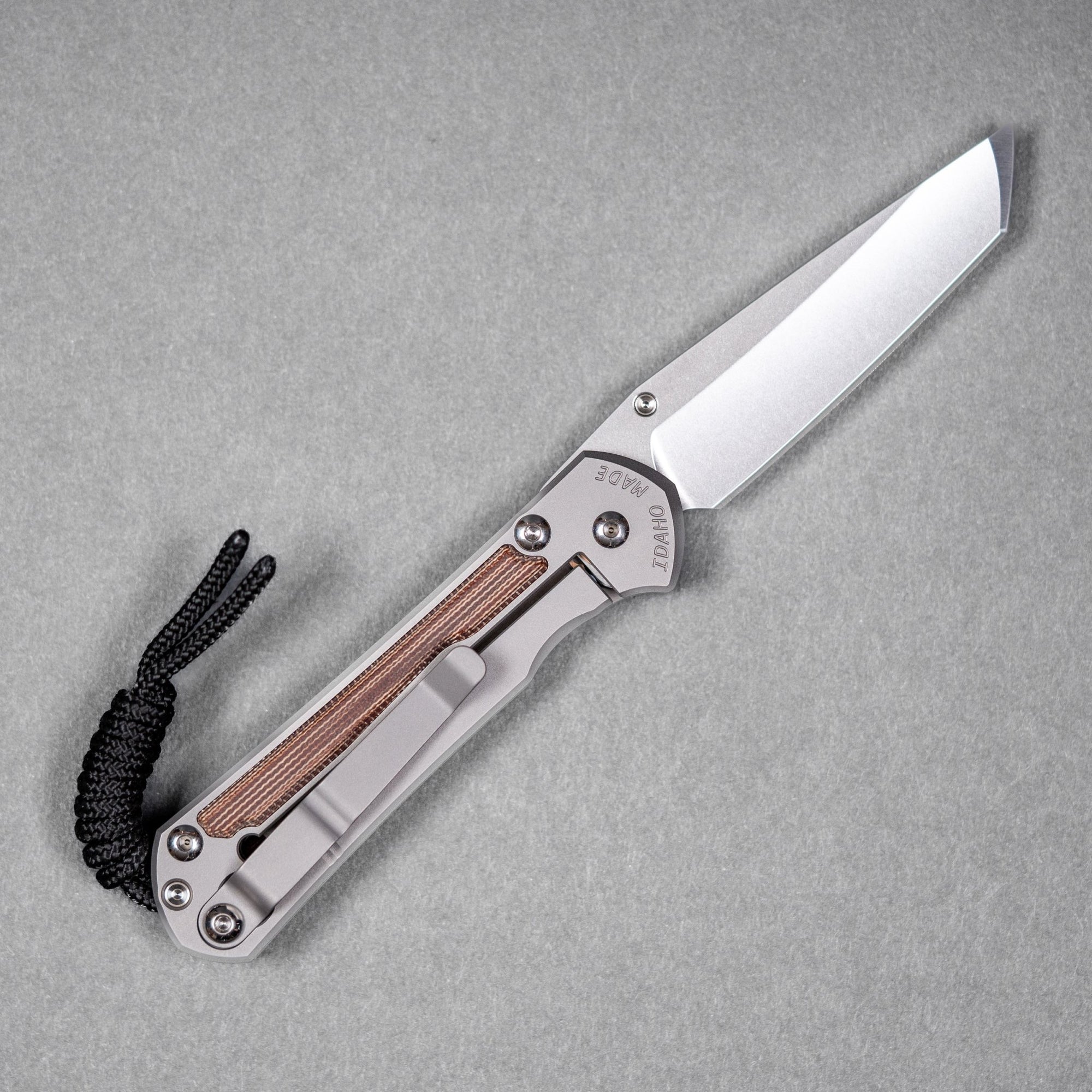 Drop Date (07/01): Chris Reeve Small Sebenza 31 - Tanto Magnacut & Glass Blasted Titanium w/ Natural Canvas Micarta Inlay - URBAN EDC®