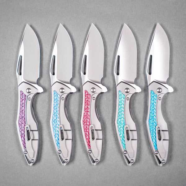 Drop Date (07/01): Koenig Arius Flipper - Brightwashed w/ Polished Flats M398 & Titanium w/ Twill Inlay - URBAN EDC®
