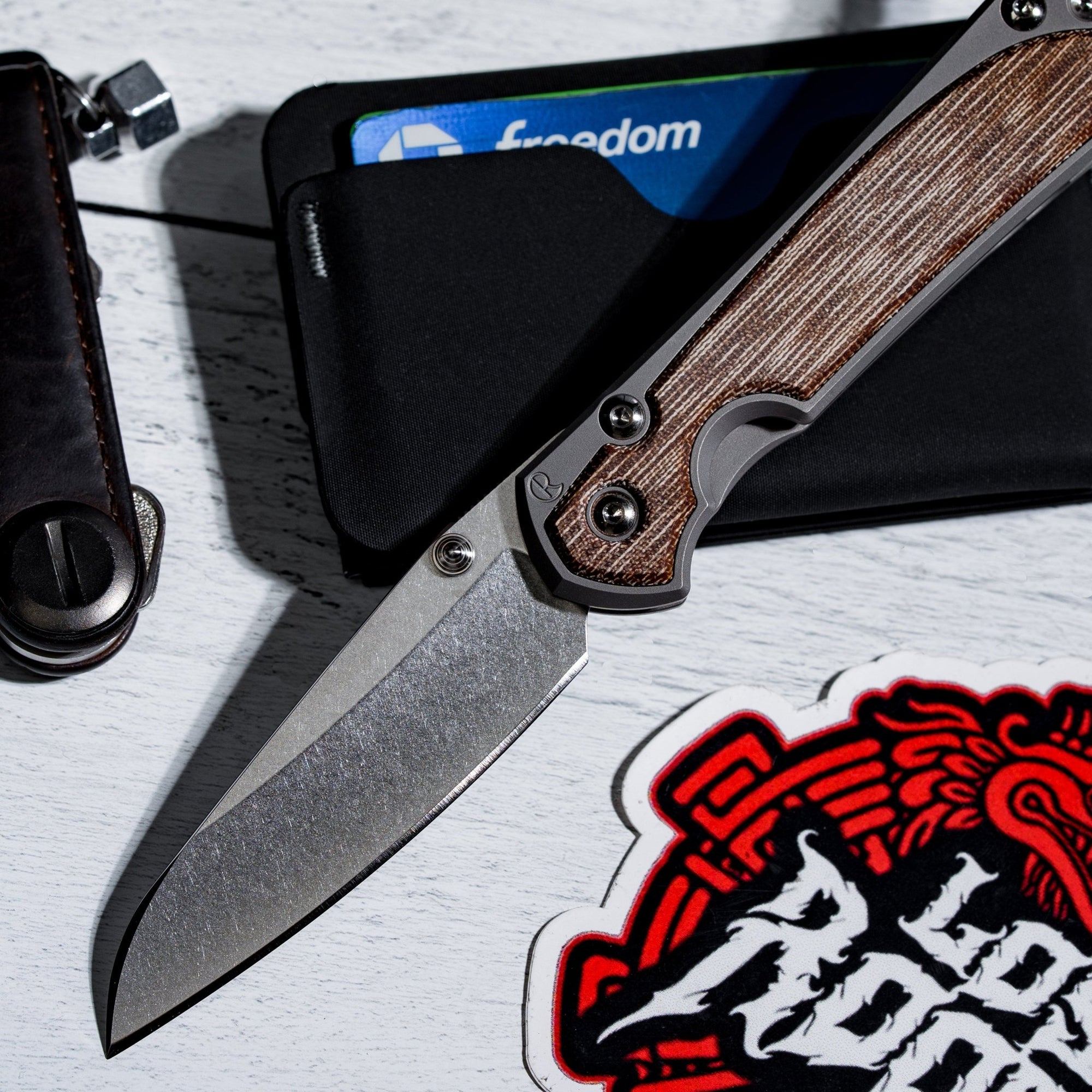 Drop Date (07/08): Chris Reeve Small Sebenza 31 - Insingo Magnacut & Glass Blasted Titanium w/ Natural Canvas Micarta Inlay - URBAN EDC®