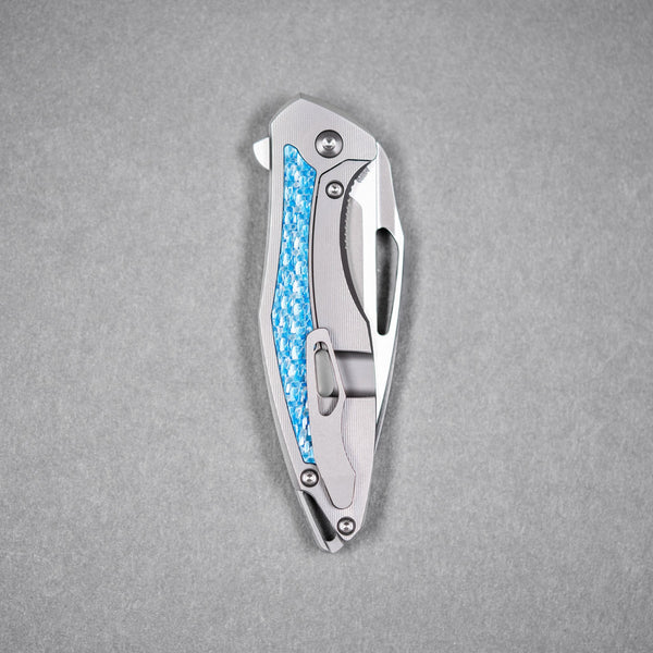 Drop Date (07/08): Koenig Mini Arius Flipper - Brightwashed w/ Polished Flats M390 & Titanium w/ Twill Inlay - URBAN EDC®