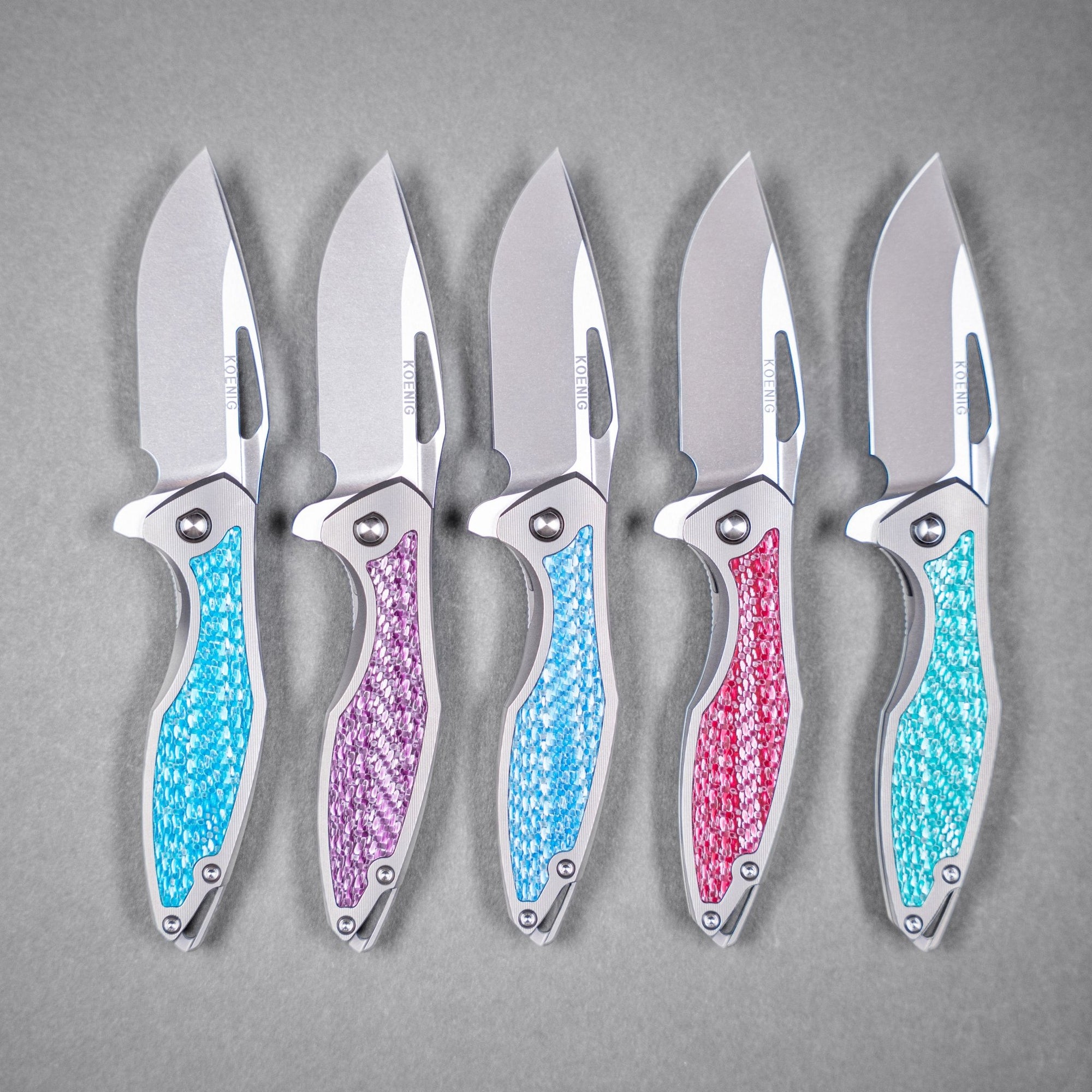 Drop Date (07/08): Koenig Mini Arius Flipper - Brightwashed w/ Polished Flats M390 & Titanium w/ Twill Inlay - URBAN EDC®