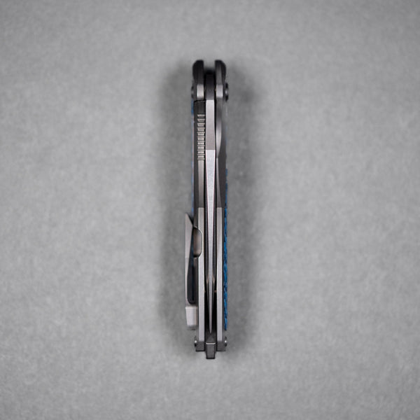 Drop Date (07/08): Koenig Mini Arius Flipper - Brightwashed w/ Polished Flats M390 & Titanium w/ Twill Inlay - URBAN EDC®