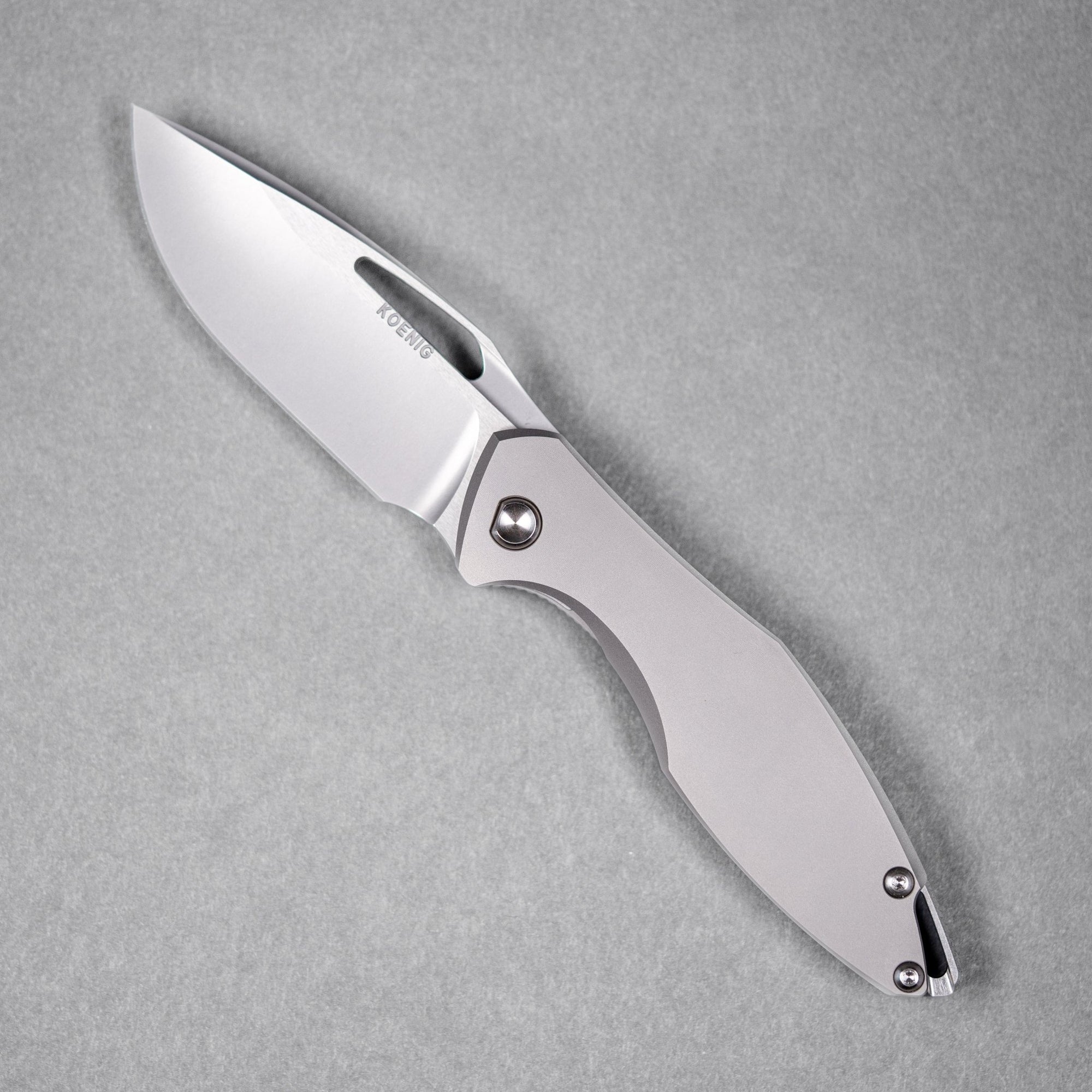 Drop Date (07/15): Koenig Arius Non-Flipper - Burnished w/ Polished Flats M390 & Smooth Titanium - URBAN EDC®