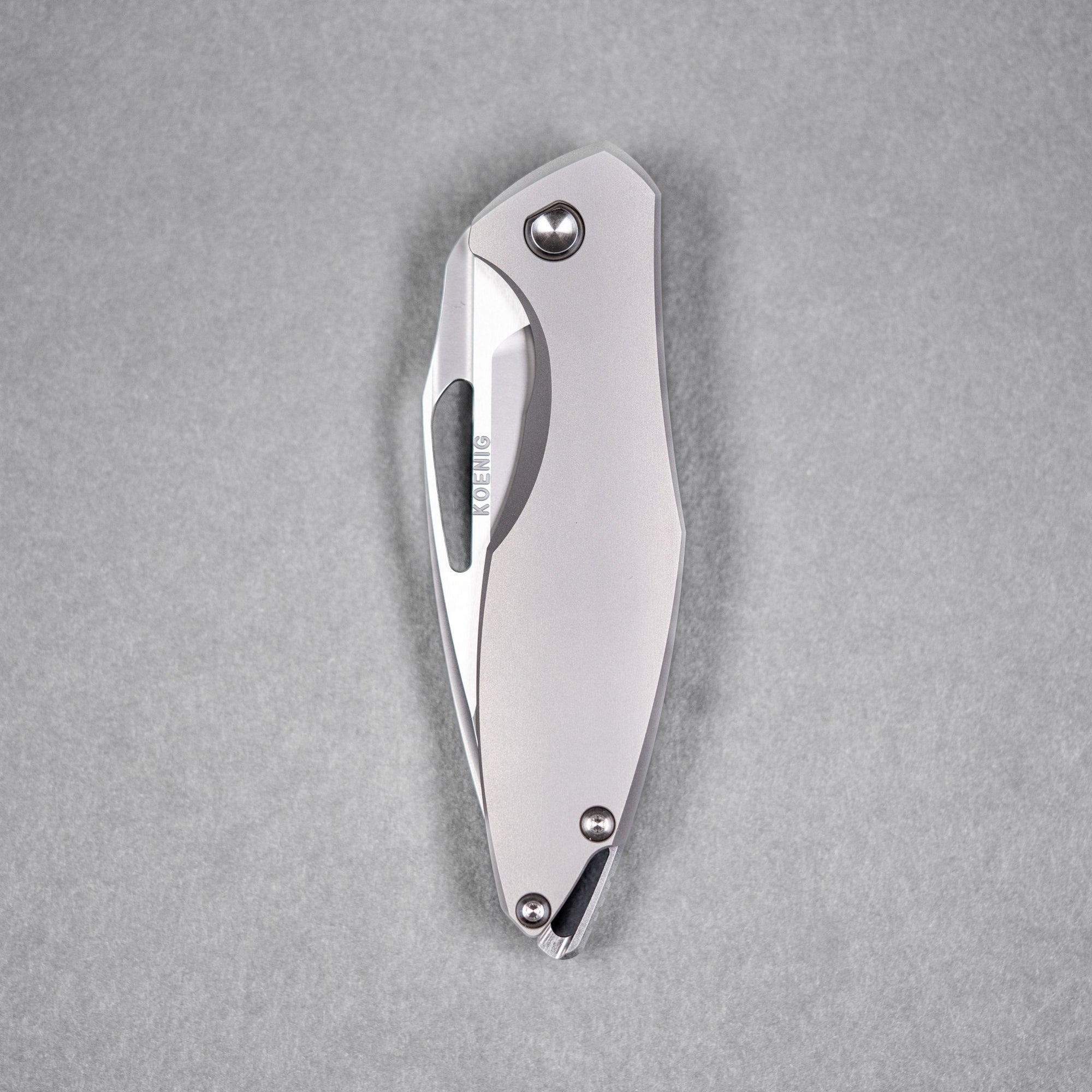 Drop Date (07/15): Koenig Arius Non-Flipper - Burnished w/ Polished Flats M390 & Smooth Titanium - URBAN EDC®