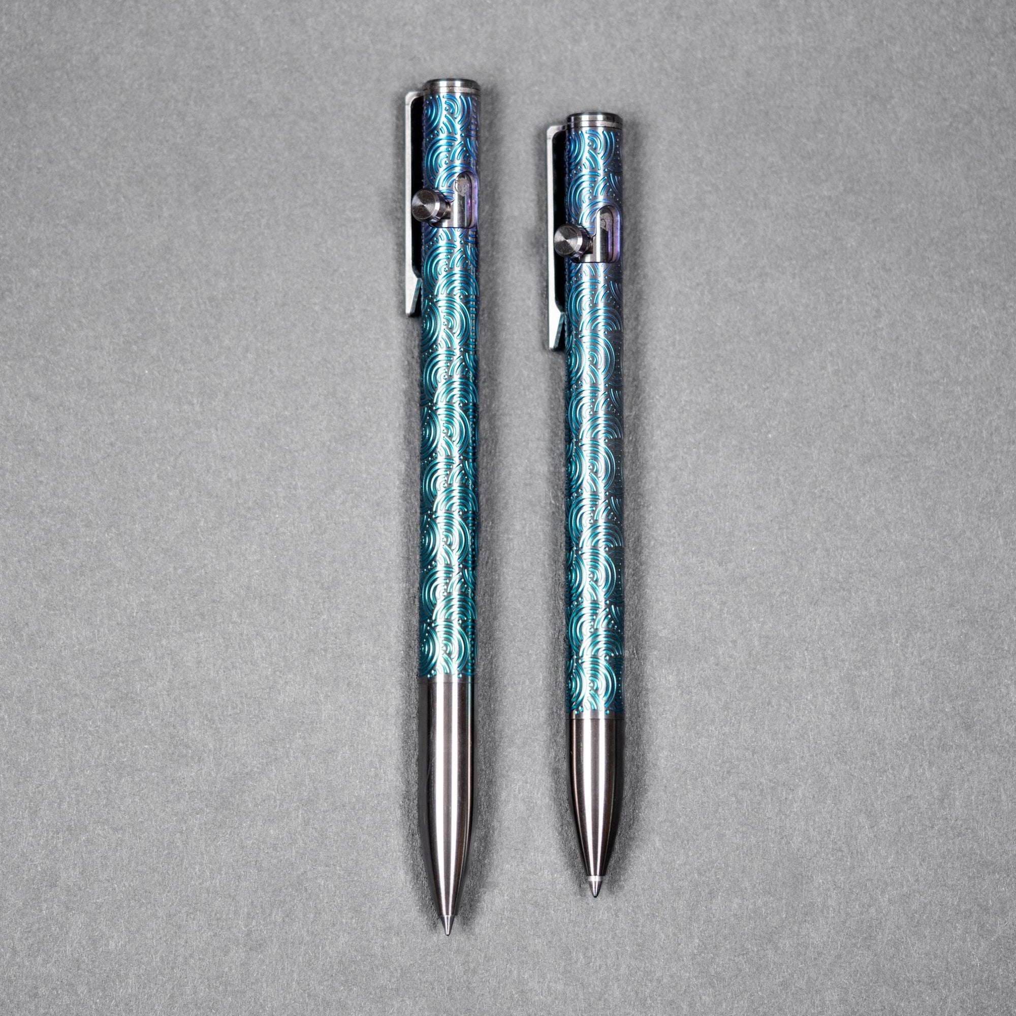Drop Date (07/15): Q3D x URBAN Bolt Action Pen - TItanium Fade & Machined Clip w/ Chaos Seigaiha™ - URBAN EDC®