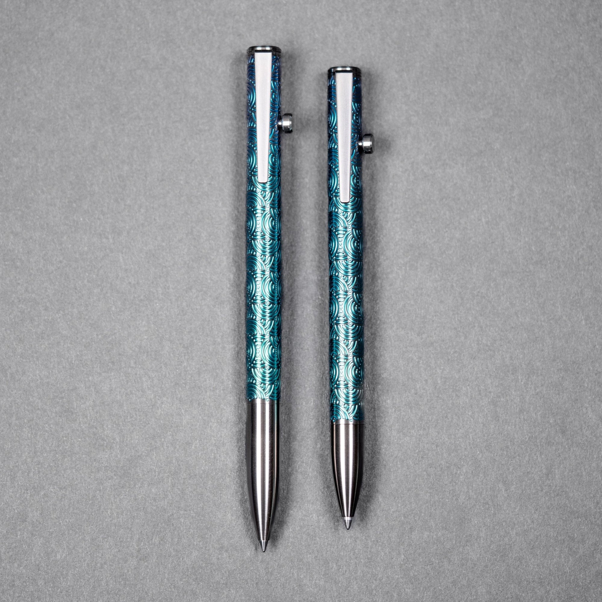 Drop Date (07/15): Q3D x URBAN Bolt Action Pen - TItanium Fade & Machined Clip w/ Chaos Seigaiha™ - URBAN EDC®