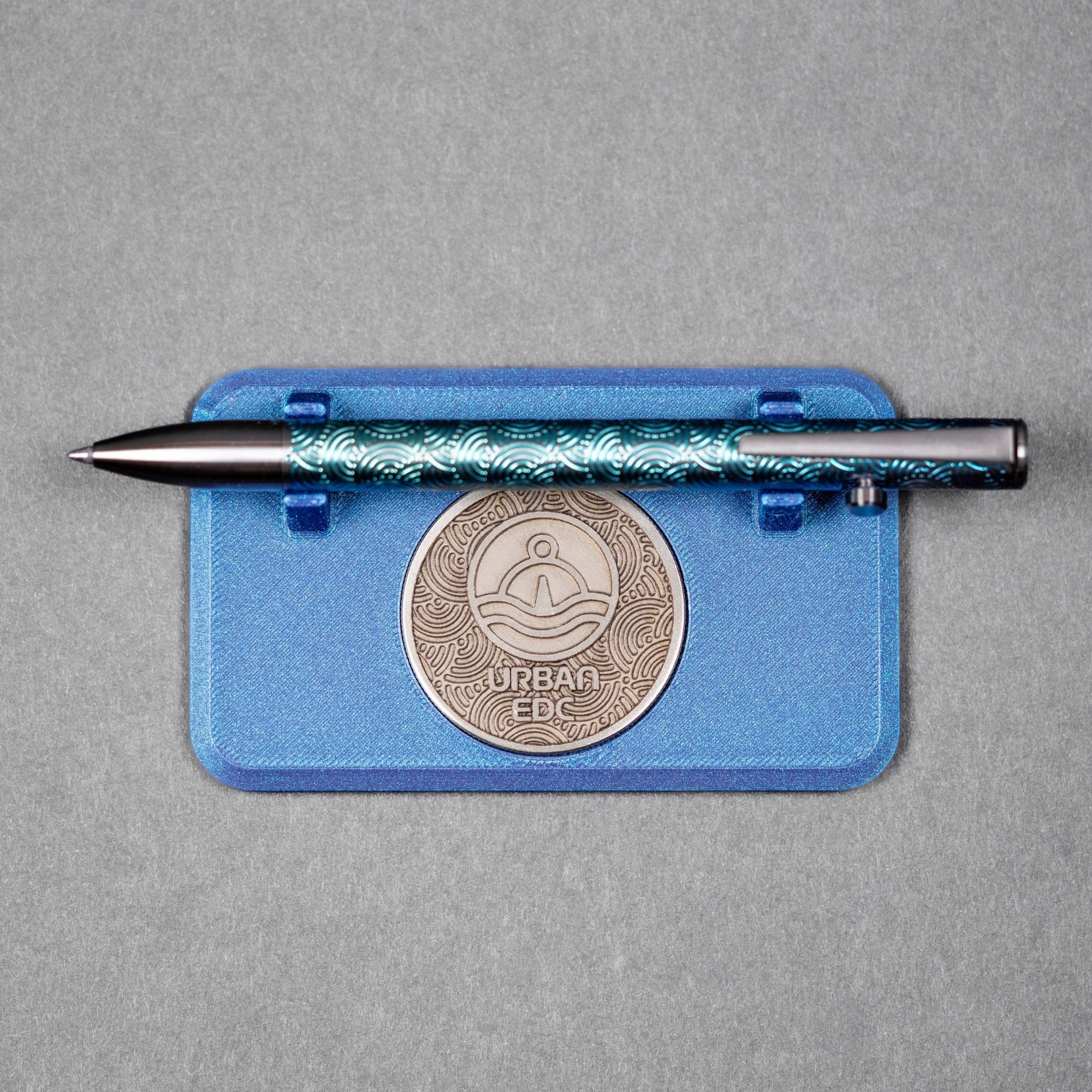 Drop Date (07/15): Q3D x URBAN Bolt Action Pen - TItanium Fade & Machined Clip w/ Chaos Seigaiha™ - URBAN EDC®