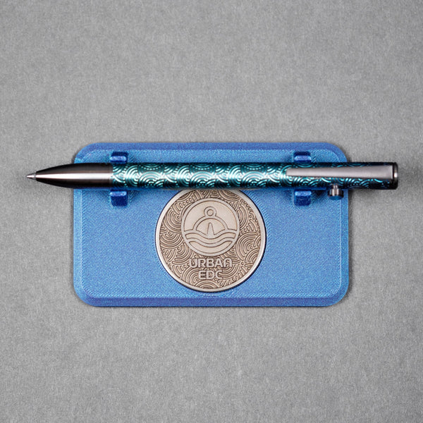 Drop Date (07/15): Q3D x URBAN Bolt Action Pen - TItanium Fade & Machined Clip w/ Chaos Seigaiha™ - URBAN EDC®