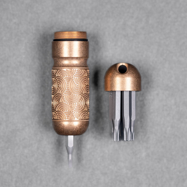 Drop Date (07/22): Audacious Concept x URBAN Tool XS - Bronze w/ Chaos Seigaiha™ - URBAN EDC®