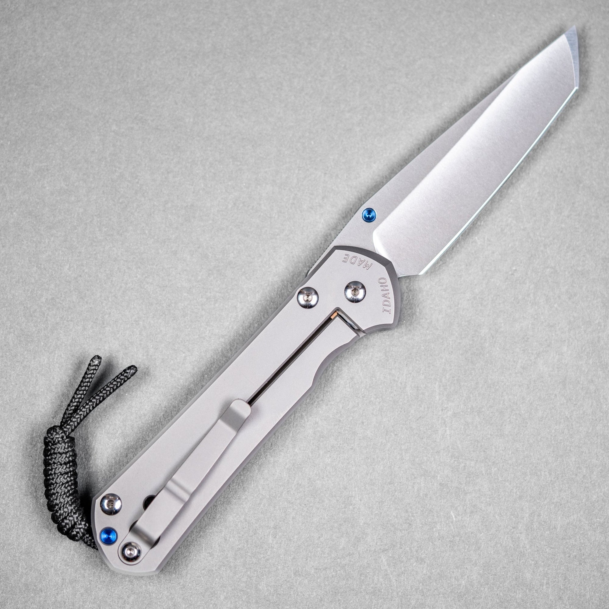 Drop Date (07/22): Chris Reeve Large Sebenza 31 - Tanto Magnacut & Glass Blasted Titanium w/ Blue Accents - URBAN EDC®