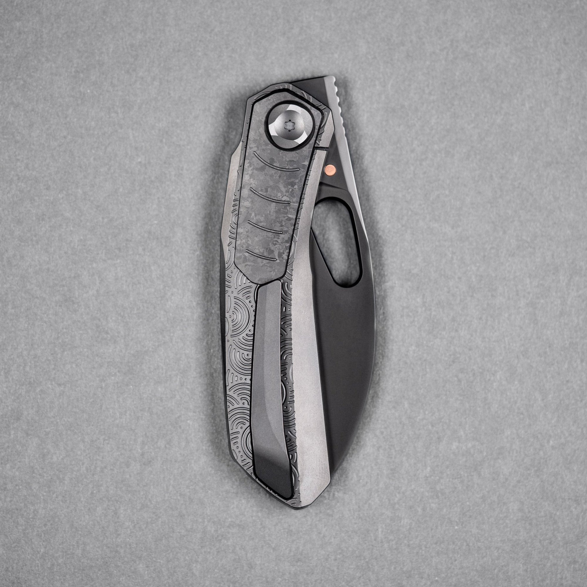 Drop Date (07/22): Poikilo x URBAN VK-Crab - Pearlescent Stonewash DLC M398 & DLC Titanium Chaos Seigaiha™ w/ Crystal Ti DLC Inlay - URBAN EDC®