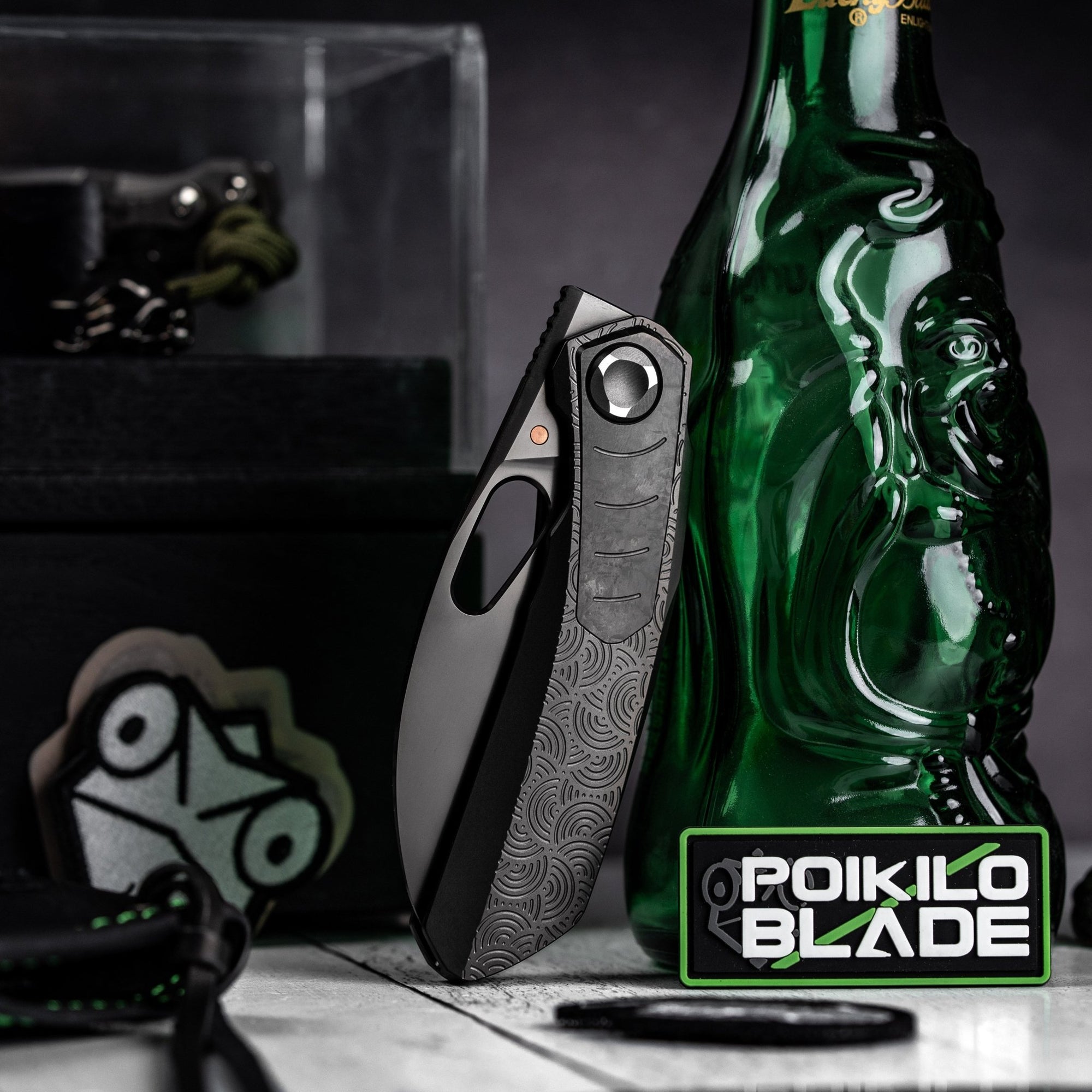 Drop Date (07/22): Poikilo x URBAN VK-Crab - Pearlescent Stonewash DLC M398 & DLC Titanium Chaos Seigaiha™ w/ Crystal Ti DLC Inlay - URBAN EDC®