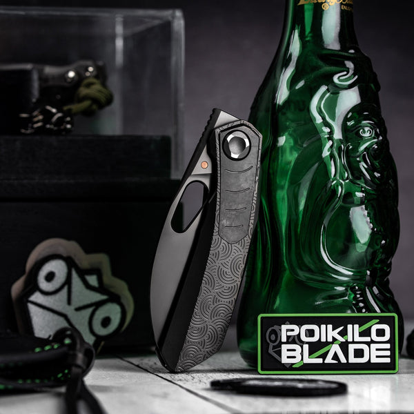 Drop Date (07/22): Poikilo x URBAN VK-Crab - Pearlescent Stonewash DLC M398 & DLC Titanium Chaos Seigaiha™ w/ Crystal Ti DLC Inlay - URBAN EDC®