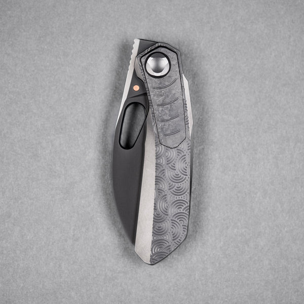 Drop Date (07/22): Poikilo x URBAN VK-Crab - Pearlescent Stonewash DLC M398 & DLC Titanium Chaos Seigaiha™ w/ Crystal Ti DLC Inlay - URBAN EDC®