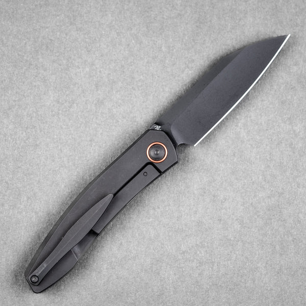 Drop Date (07/22): URBAN Chimarra - Blackwashed Magnacut & Blackwashed Titanium w/ Copper Pivot Collar & Backspacer - URBAN EDC®