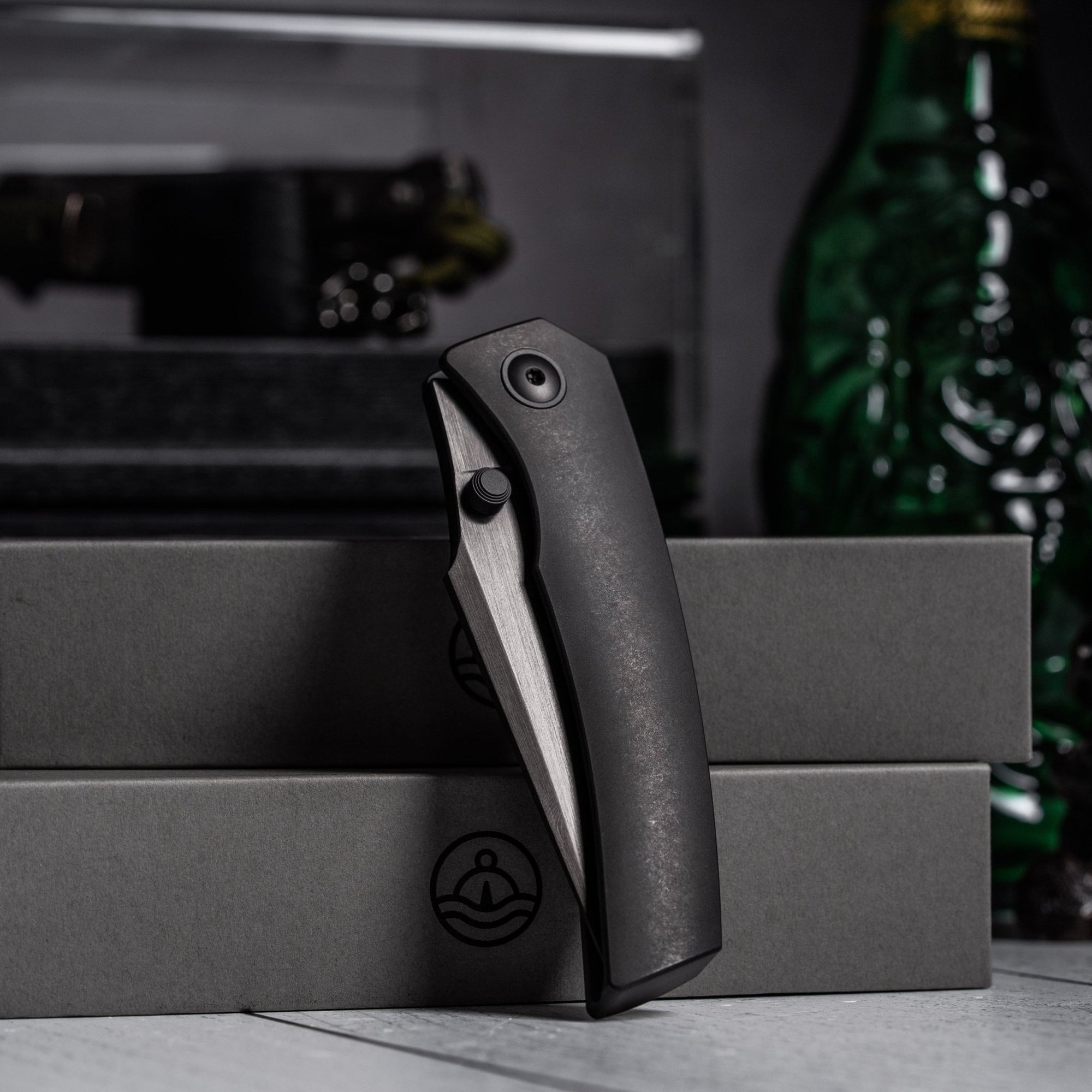 Drop Date (07/22): URBAN Isurus - Hand-Rubbed DLC Vanax & Black DLC Stonewashed Ti w/ Zirconium Hardware - URBAN EDC®